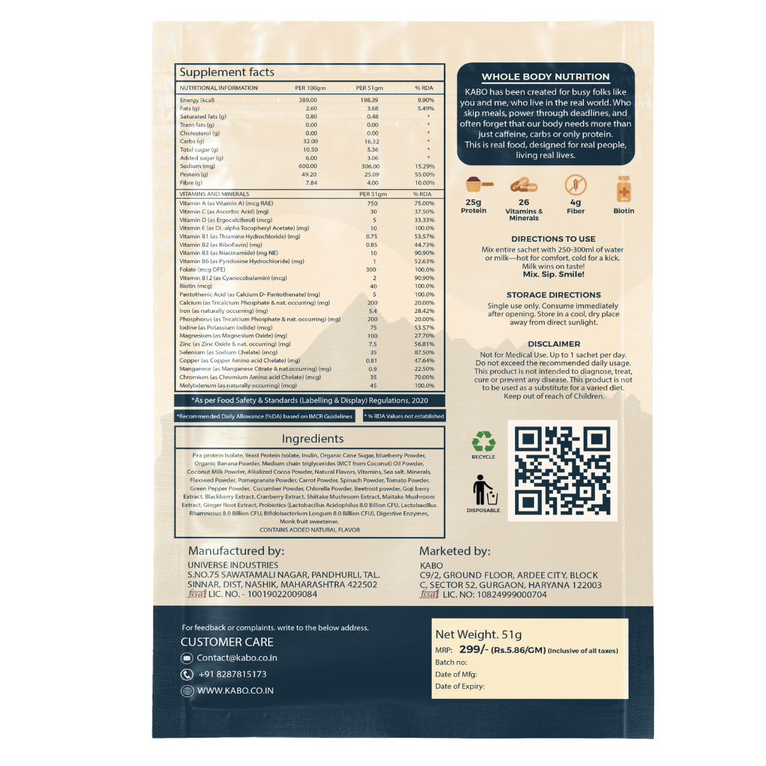 KABO - The Ultimate All-In-One Nutrition Shake